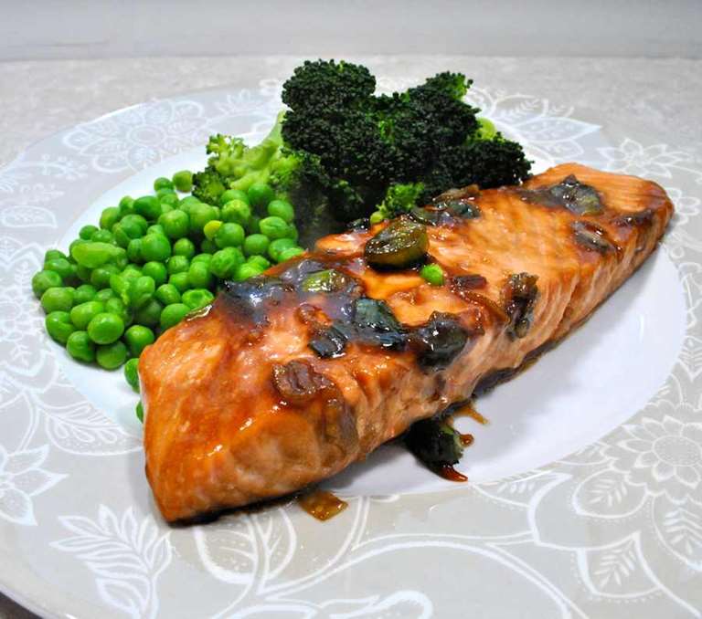 Resep ikan salmon saus tiram